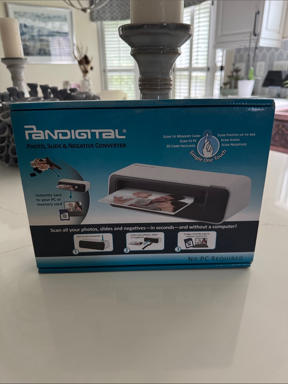 PANDIGITAL Photo, Slide & Negative Converter - Teal/White